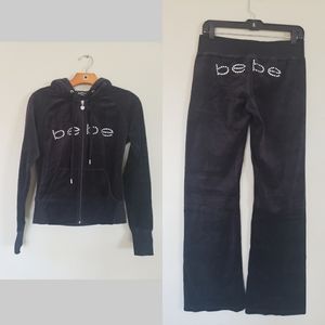 Bebe Velour Rhinestone Set